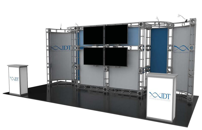 Medical booth layout for a tradeshow