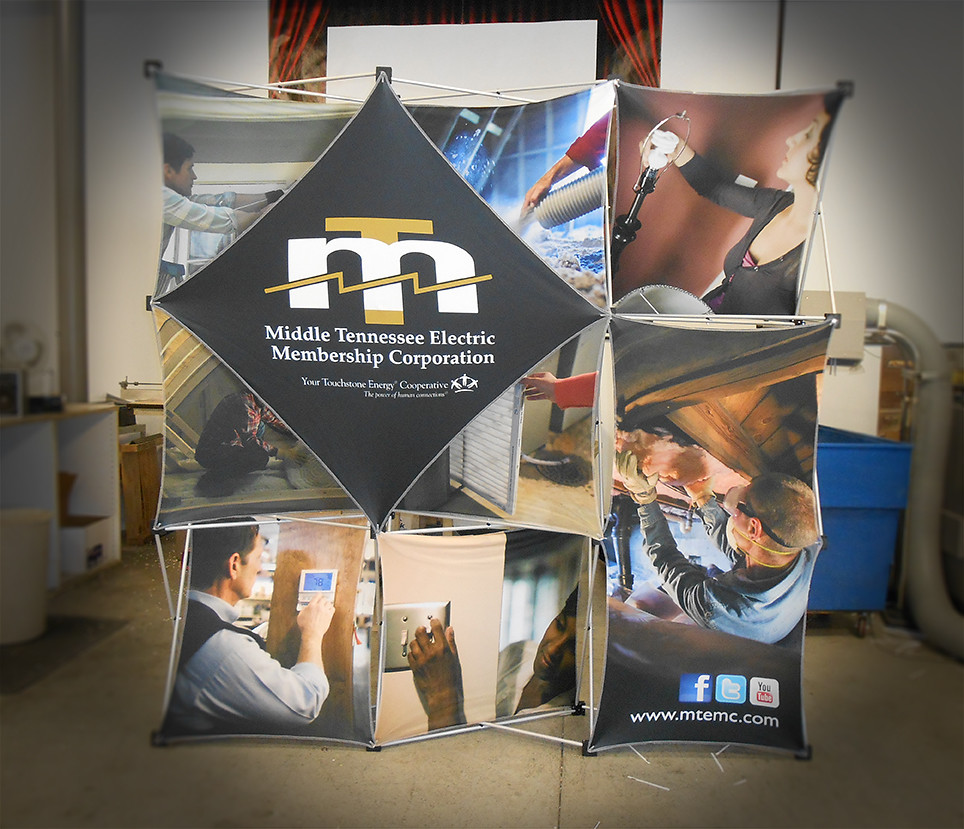 Hanging Banners for a corporate resource firm