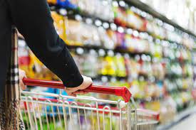 Lady shopping for groceries