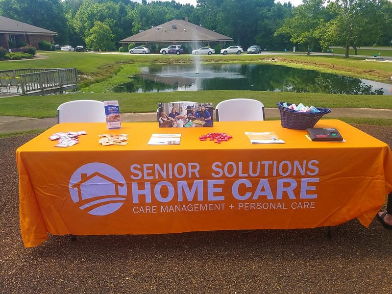 Consultation table banner for a home care firm