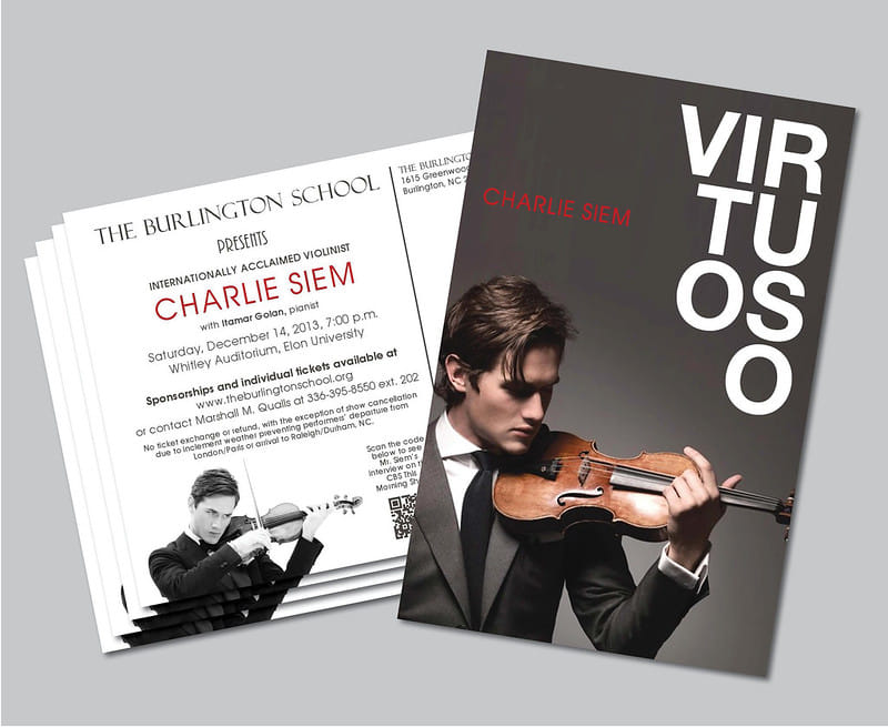 Direct Mail for a violin recital