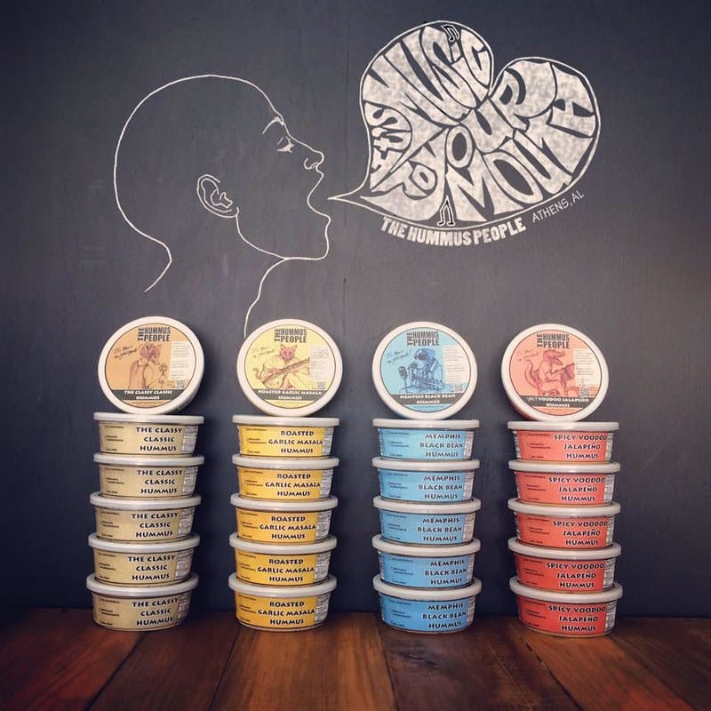Custom Labels and packaging for a hummus company