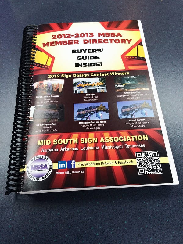 Buyers Guide booklet for a southern signage