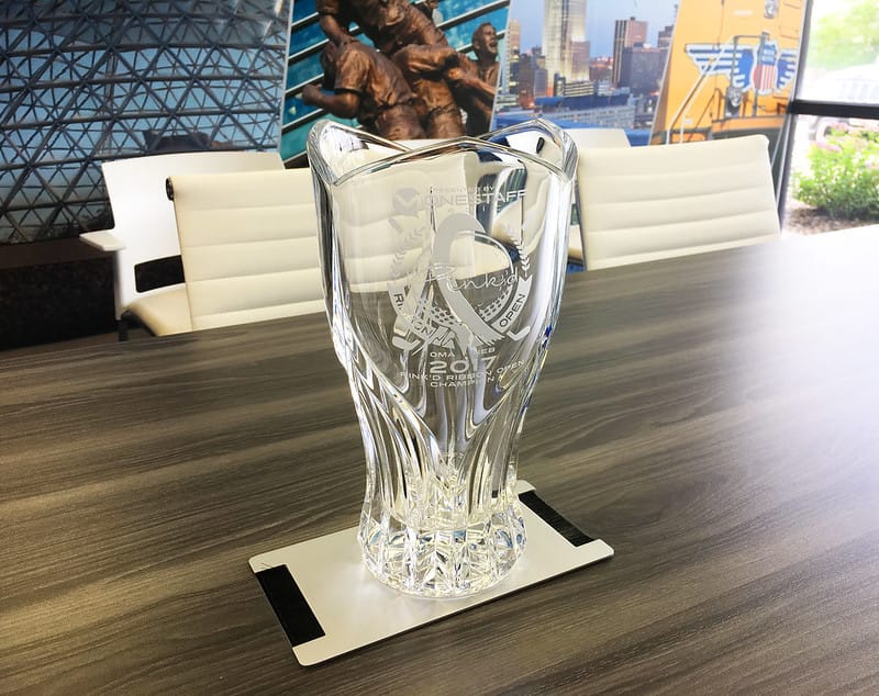 etched vase award