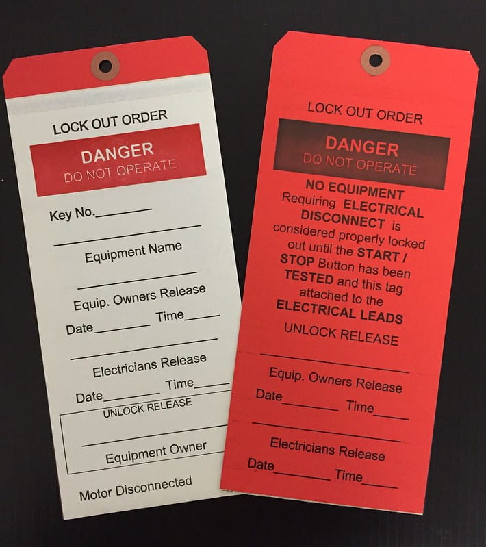 Lock Out Red Tags for Disaster Tagging