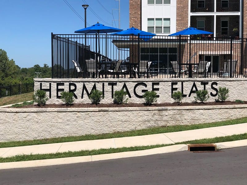 Wall Lettering for Apartment Complex